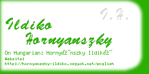 ildiko hornyanszky business card